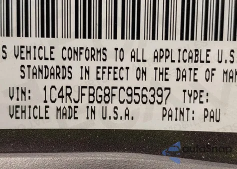 2015 Jeep Grand Cherokee Limited из США, поврежденный, VIN 1C4RJFBG8FC956397